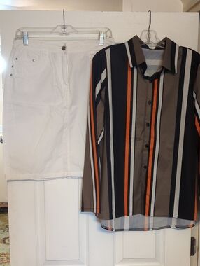 *Outfit* Blouse (XL) And Jones New York Skirt (6)